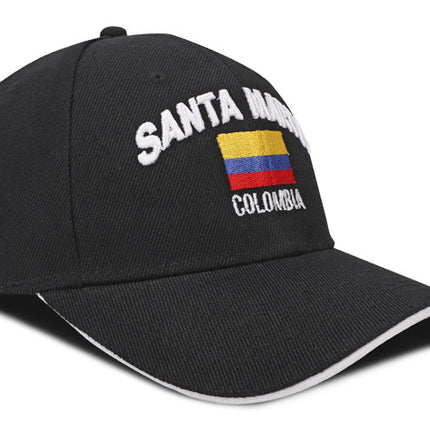Gorra Santa Marta Colombia Souvenir Negro OC Caps