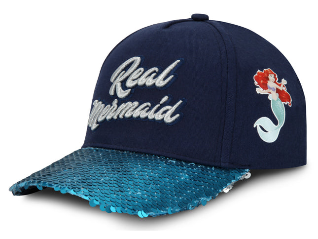 GORRA PRINCESAS DISNEY ORIGINAL ARIEL SIRENA LENTEJUELAS OC CAPS
