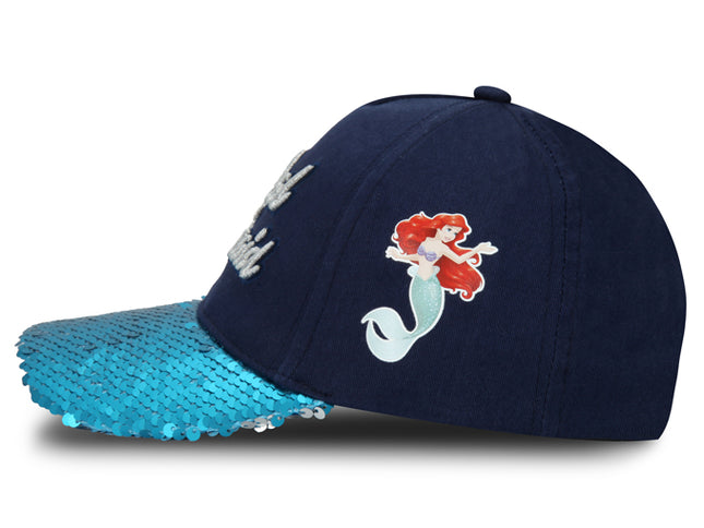 GORRA PRINCESAS DISNEY ORIGINAL ARIEL SIRENA LENTEJUELAS OC CAPS
