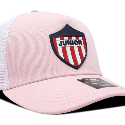 Gorra Junior FC Oficial de Malla FJL-007 rosa/blanco