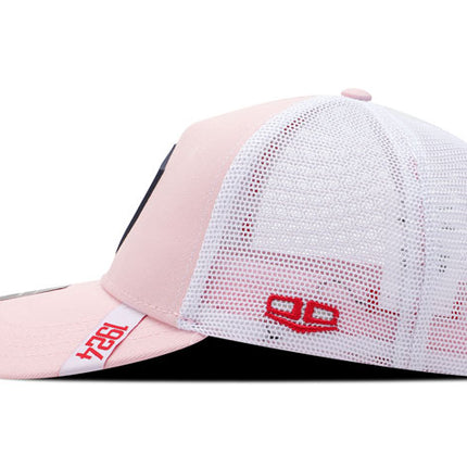 Gorra Junior FC Oficial de Malla FJL-007 rosa/blanco