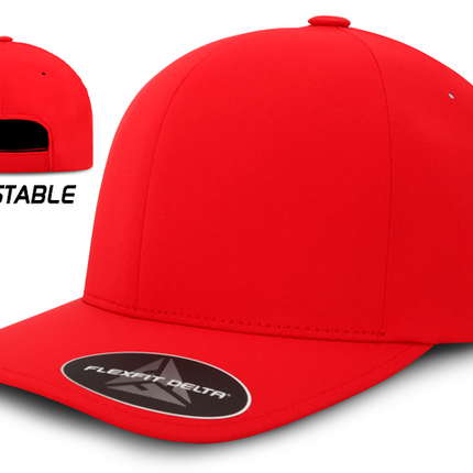 Gorra Flexfit Delta 180A Roja Ajustable