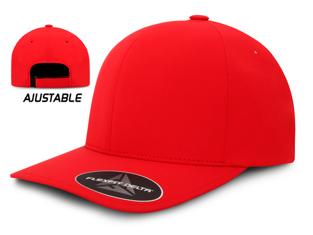 Gorra Flexfit Delta 180A Roja Ajustable