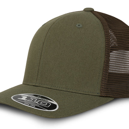 Gorra Flexfit 110M Mesh Verde Oliva Malla