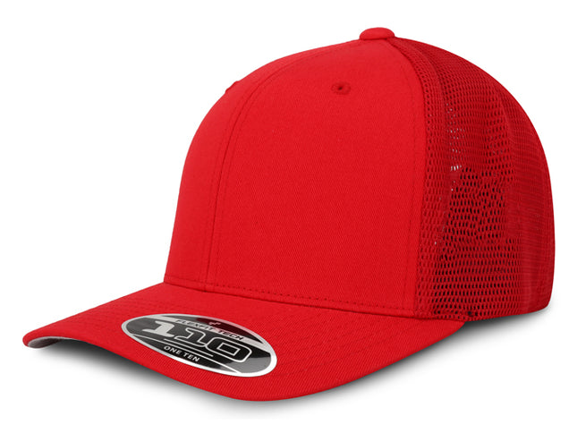 Gorra Flexfit 110M Mesh Rojo Malla