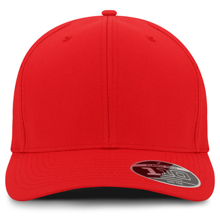 Gorra Flexfit 110 Tactel Velcro BK Rojo