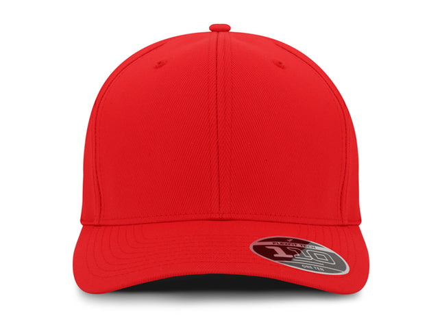 Gorra Flexfit 110 Tactel Velcro BK Rojo