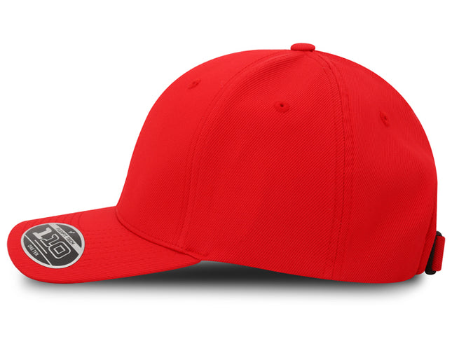 Gorra Flexfit 110 Tactel Velcro BK Rojo