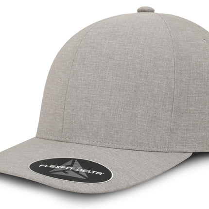 Gorra Flexfit Delta 180A Carbon Gris Claro Ajustable