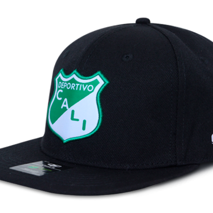 Gorra Deportivo Cali Oficial OC Caps Plana negra