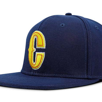 Gorra Selección Colombia de Béisbol Oficial Fánaticos Plana Azul oscuro
