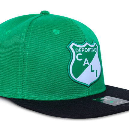 Gorra Deportivo Cali Oficial OC Caps Plana verde/negro