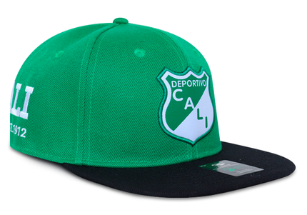 Gorra Deportivo Cali Oficial OC Caps Plana verde/negro