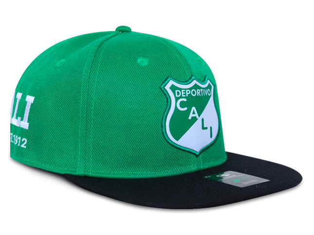 Gorra Deportivo Cali Oficial OC Caps Plana verde/negro