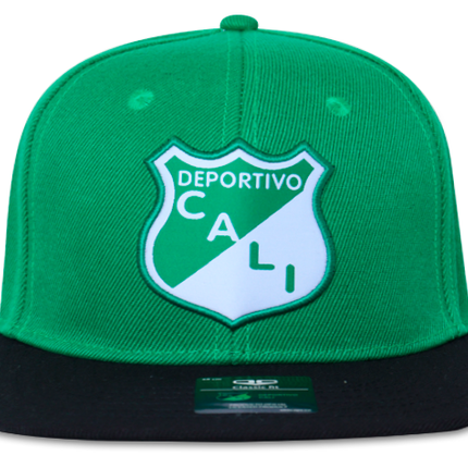 Gorra Deportivo Cali Oficial OC Caps Plana verde/negro