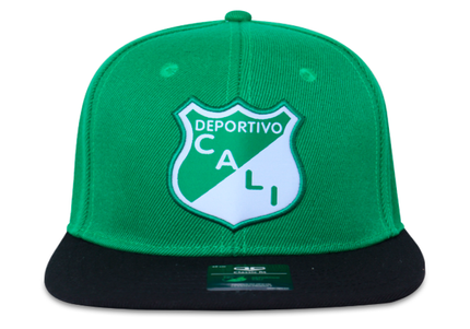 Gorra Deportivo Cali Oficial OC Caps Plana verde/negro