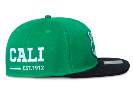 Gorra Deportivo Cali Oficial OC Caps Plana verde/negro