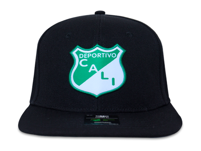 Gorra Deportivo Cali Oficial OC Caps Plana negra