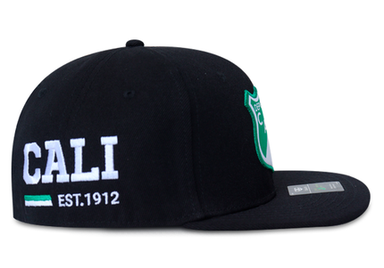 Gorra Deportivo Cali Oficial OC Caps Plana negra