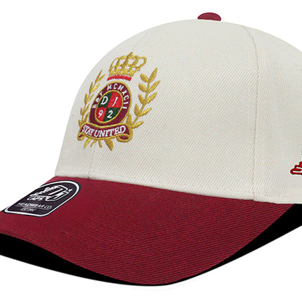Gorra de moda DJ Caps Stay united blanco hueso - vinotinto