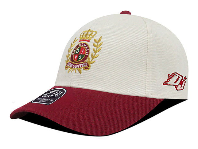 Gorra de moda DJ Caps Stay united blanco hueso - vinotinto