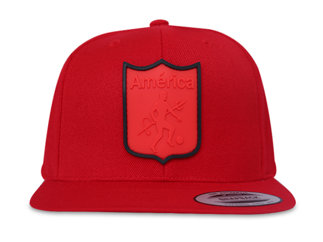 Gorra América de Cali Oficial Flexfit 6089M Plana Roja