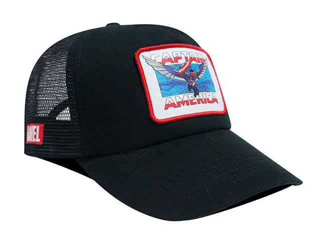Gorra Capitan América Negra de Malla