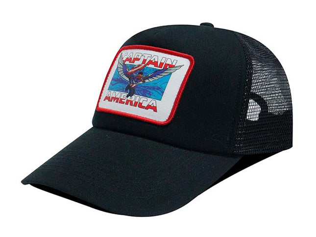 Gorra Capitan América Negra de Malla