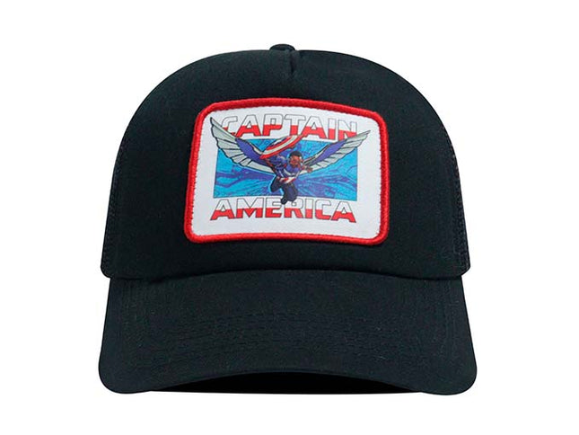 Gorra Capitan América Negra de Malla