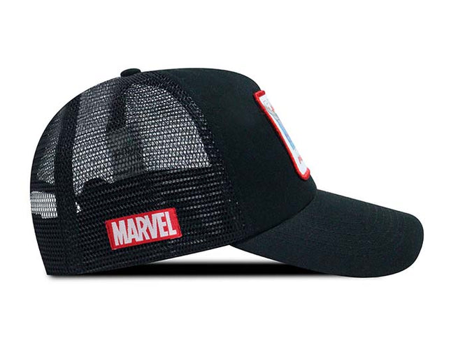 Gorra Capitan América Negra de Malla