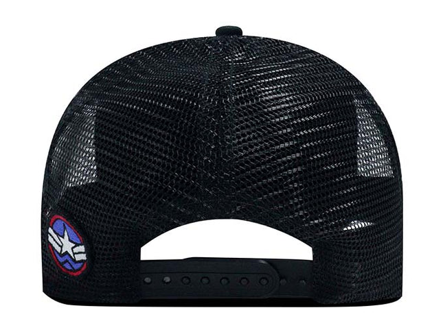 Gorra Capitan América Negra de Malla