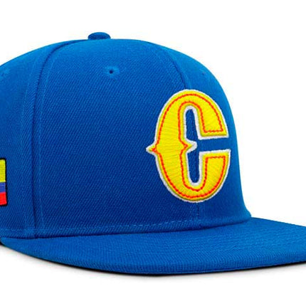 Gorra Selección Colombia de Béisbol Oficial Plana Azul rey
