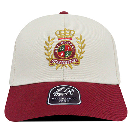 Gorra de moda DJ Caps Stay united blanco hueso - vinotinto