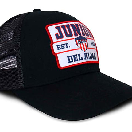 Gorra Junior FC Oficial Negra de Malla