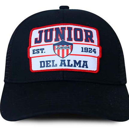 Gorra Junior FC Oficial Negra de Malla