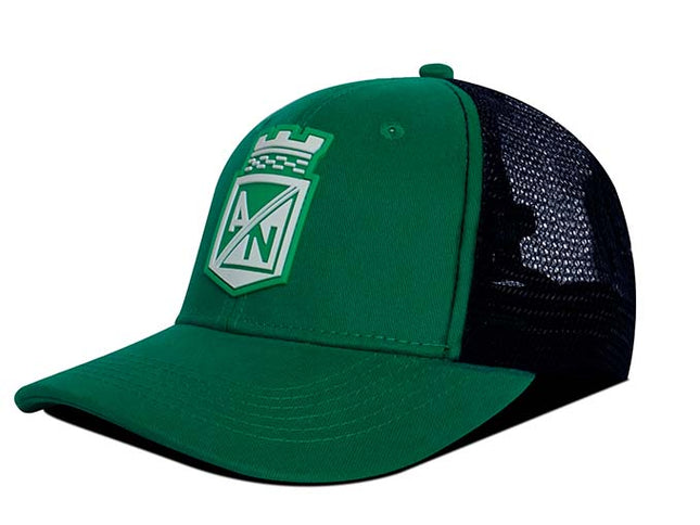 Gorra Atlético Nacional Oficial de Malla verde/negro escudo