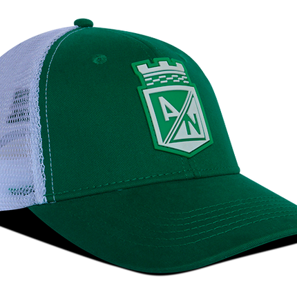 Gorra Atlético Nacional Oficial de Malla escudo Verde/Blanco