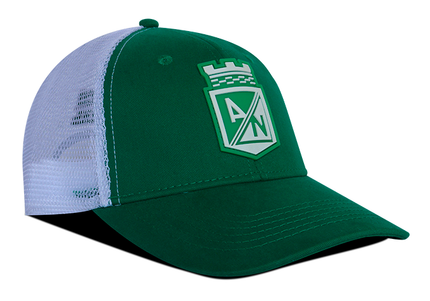Gorra Atlético Nacional Oficial de Malla escudo Verde/Blanco