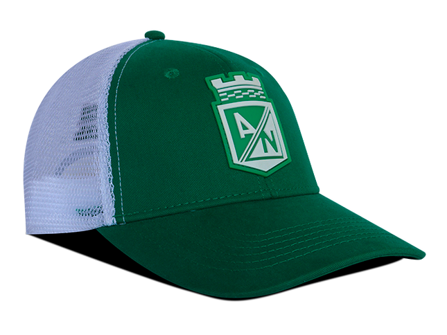 Gorra Atlético Nacional Oficial de Malla escudo Verde/Blanco