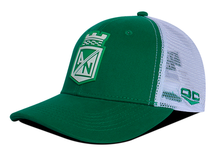 Gorra Atlético Nacional Oficial de Malla escudo Verde/Blanco