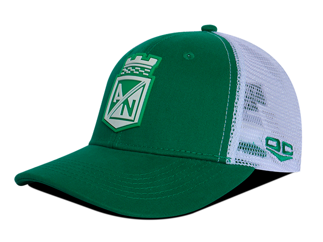 Gorra Atlético Nacional Oficial de Malla escudo Verde/Blanco