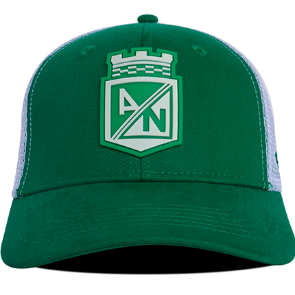 Gorra Atlético Nacional Oficial de Malla escudo Verde/Blanco