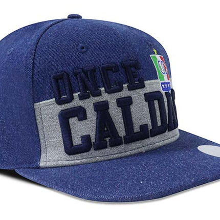 Gorra oficial Once Caldas Plana Azul Denim