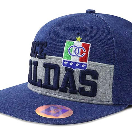 Gorra oficial Once Caldas Plana Azul Denim