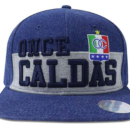 Gorra oficial Once Caldas Plana Azul Denim