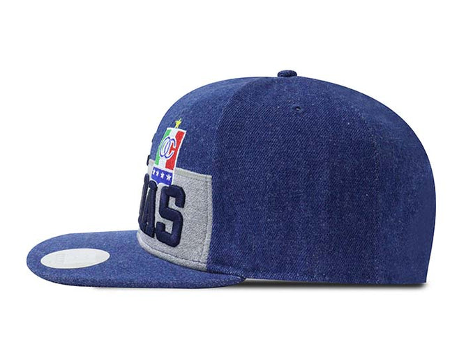 Gorra oficial Once Caldas Plana Azul Denim
