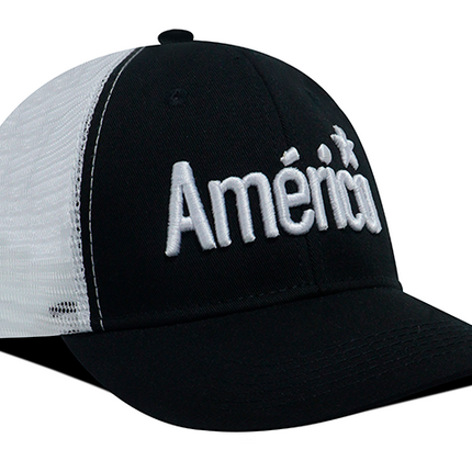 Gorra América de Cali Oficial OC Caps de Malla Negro/Blanco