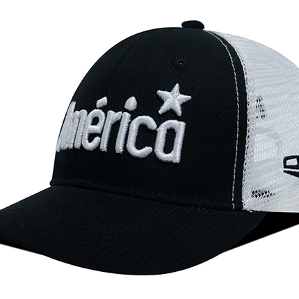 Gorra América de Cali Oficial OC Caps de Malla Negro/Blanco
