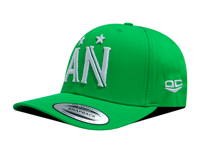 Gorra Atlético Nacional Oficial Premium Flexfit 6389 A/N Verde Estrellas