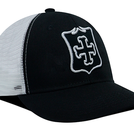 Gorra Independiente Santa Fe Oficial de Malla Negro/Blanco
